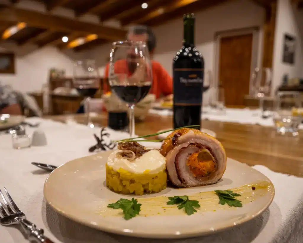 dinner plate and wine limay river ranch